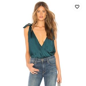 MISA Los Angeles Santos Body Suit in Emerald